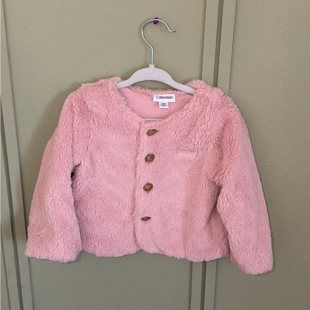 Calvin Klein Kids Soft Pink Button-Up Jacket